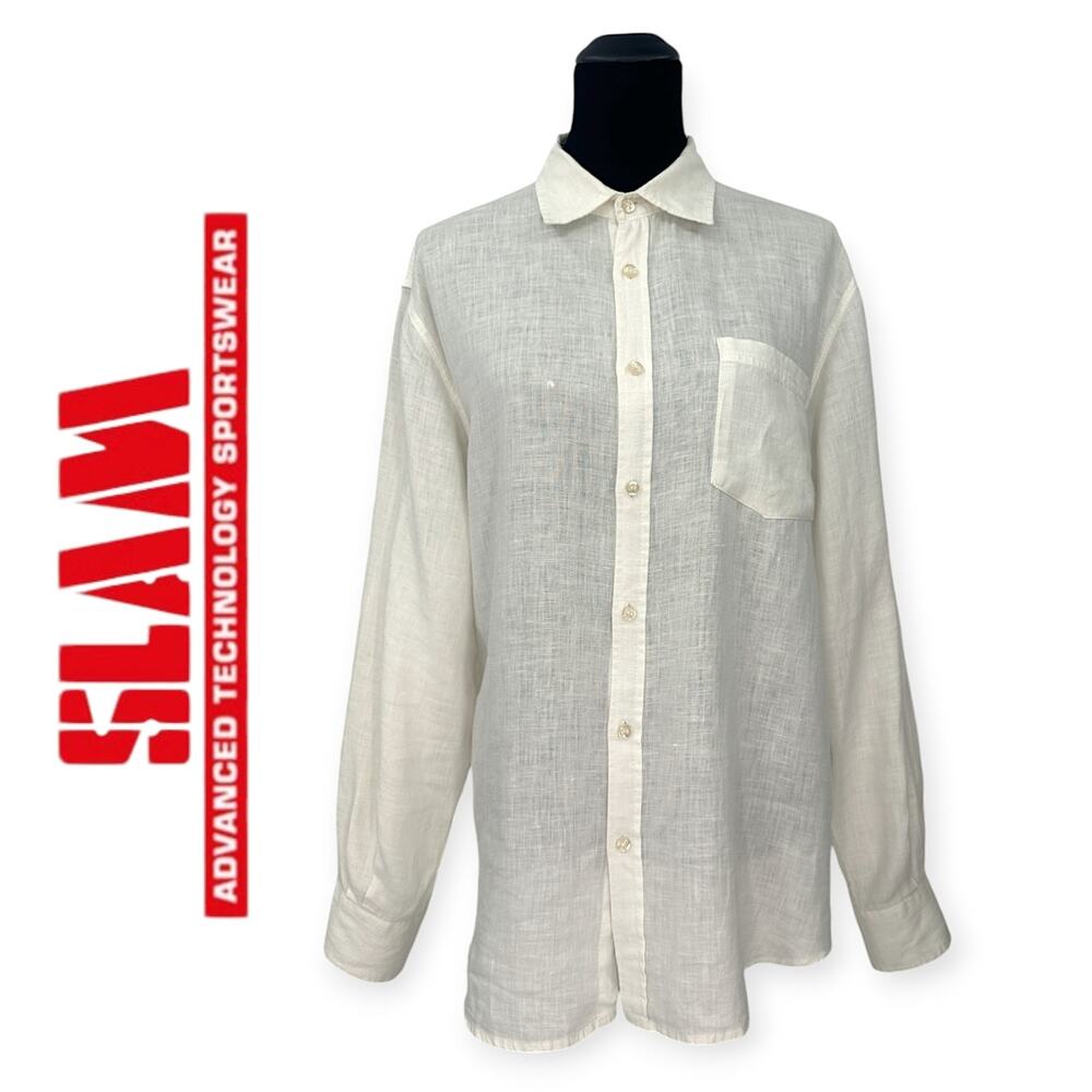 SLAM | XL | Advanced Technology Linen Long Sleeve Button-Down Sailing Shirt
